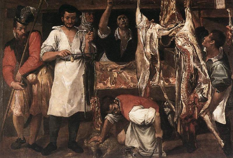CARRACCI, Annibale Butcher's Shop oil painting picture